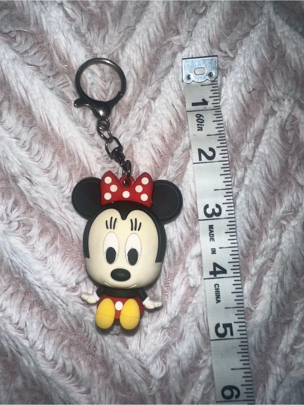 Minnie Mouse Red Bow Keychain Accessories